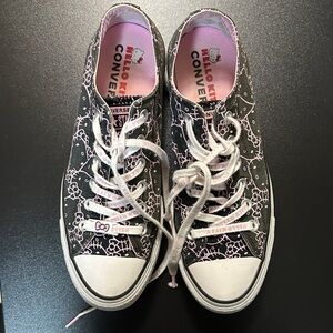 Converse Hello Kitty Black and Pink Sneakers